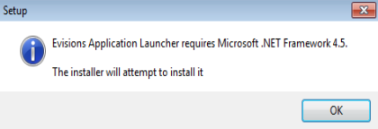 EAL requires Microsoft .NET framework 4.5.  The installer will attempt to install it.